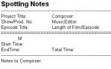  Spotting Notes 